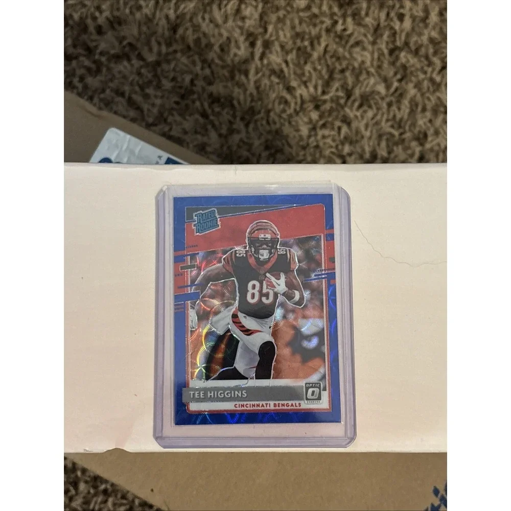 2020 Panini Donruss Optic - Rated Rookies Blue Scope Prizm #160 Tee Higgins (RC)